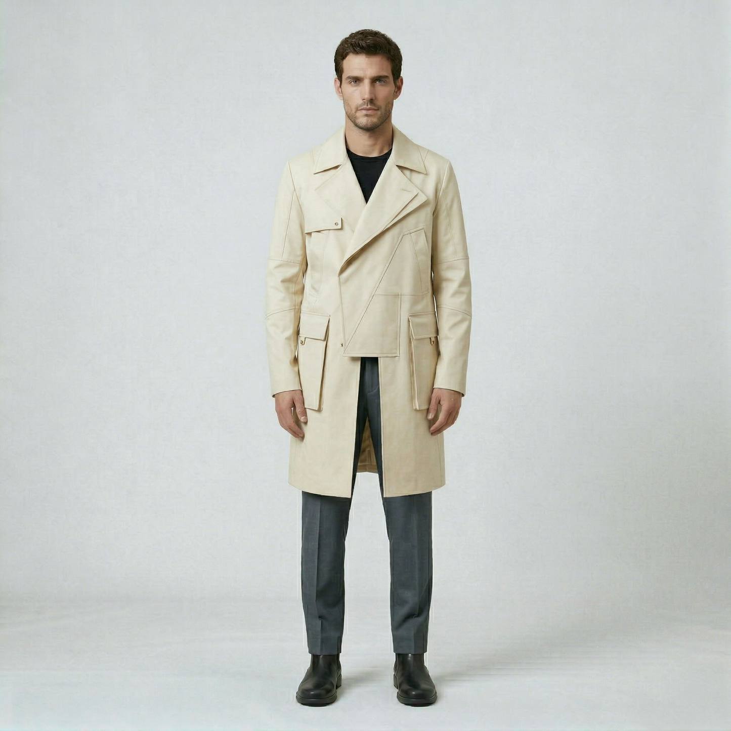 Structured Utility Long Coat