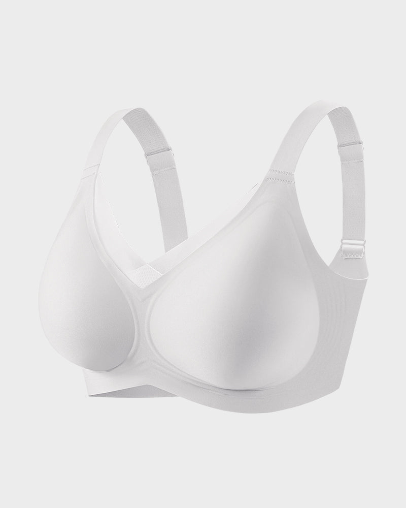 Full Coverage Wireless Bra with V-Mesh Detail