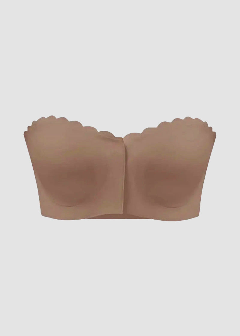 Strapless Push-Up Bra with Front Closure Support