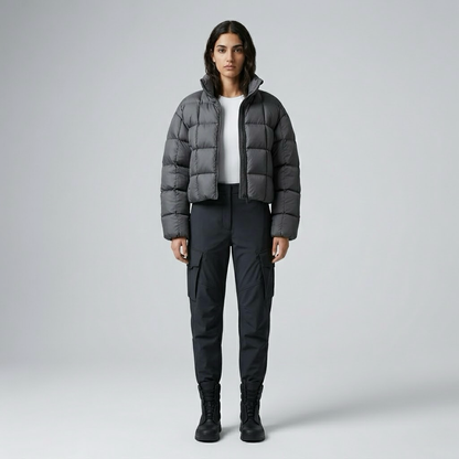 Compact Quilted Cropped Puffer Jacket