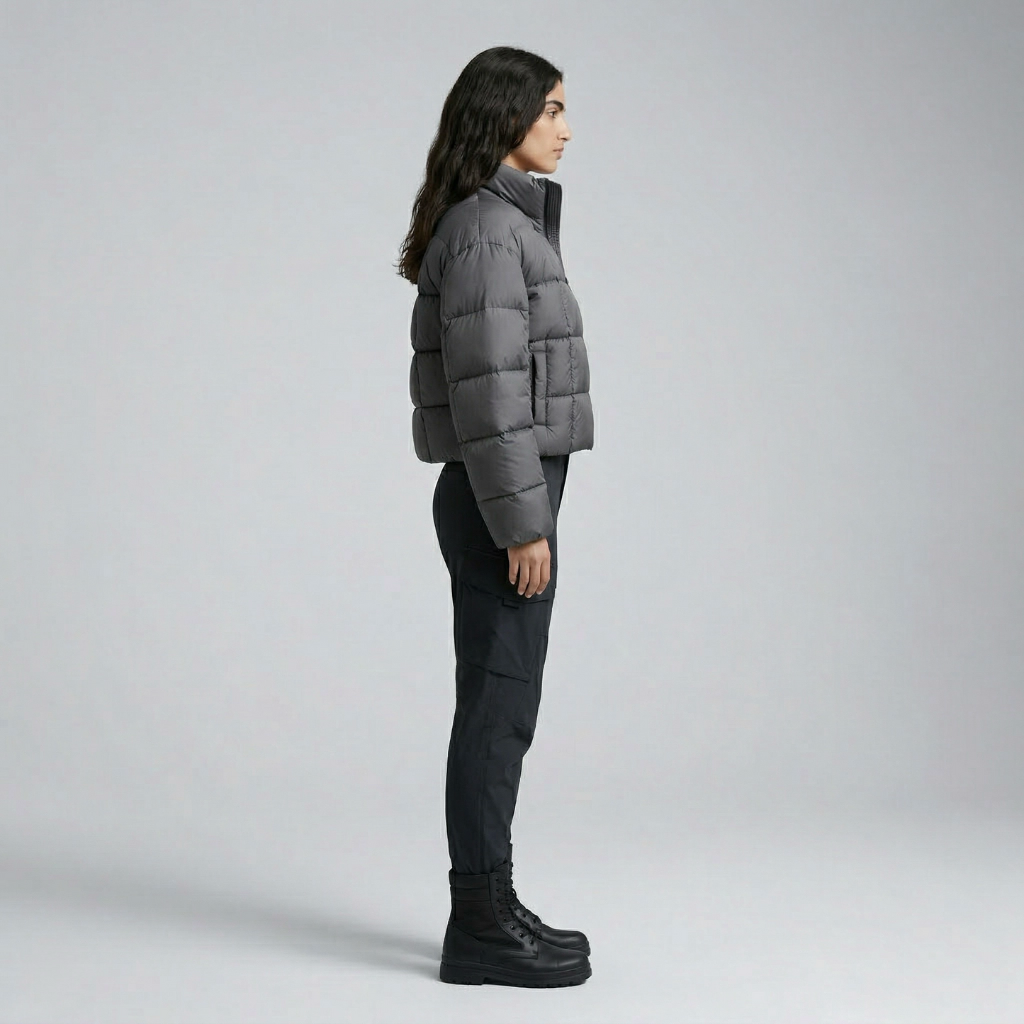 Compact Quilted Cropped Puffer Jacket