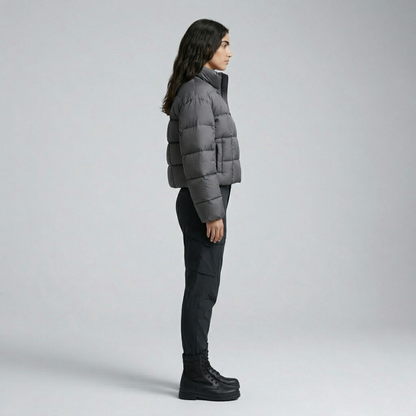 Compact Quilted Cropped Puffer Jacket
