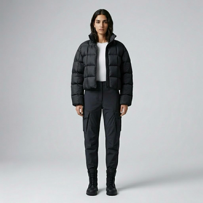 Compact Quilted Cropped Puffer Jacket