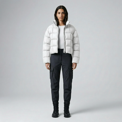 Compact Quilted Cropped Puffer Jacket