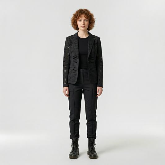 Perforated Tailored Modern Blazer