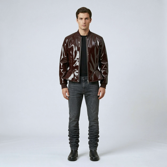Gloss Finish Bomber Jacket