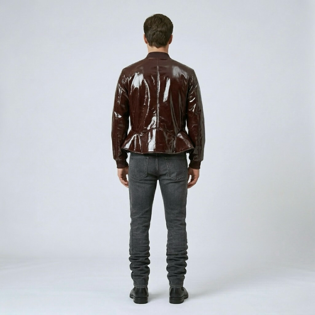Gloss Finish Bomber Jacket