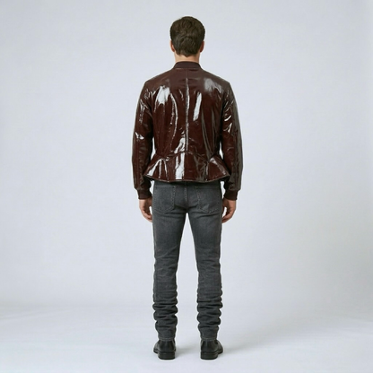 Gloss Finish Bomber Jacket