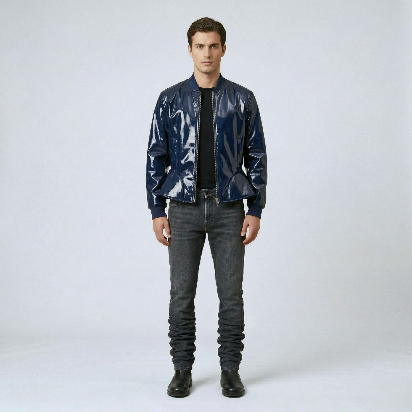 Gloss Finish Bomber Jacket