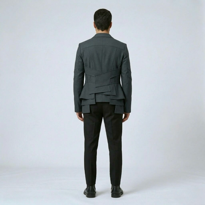 Structured Layered Panel Jacket