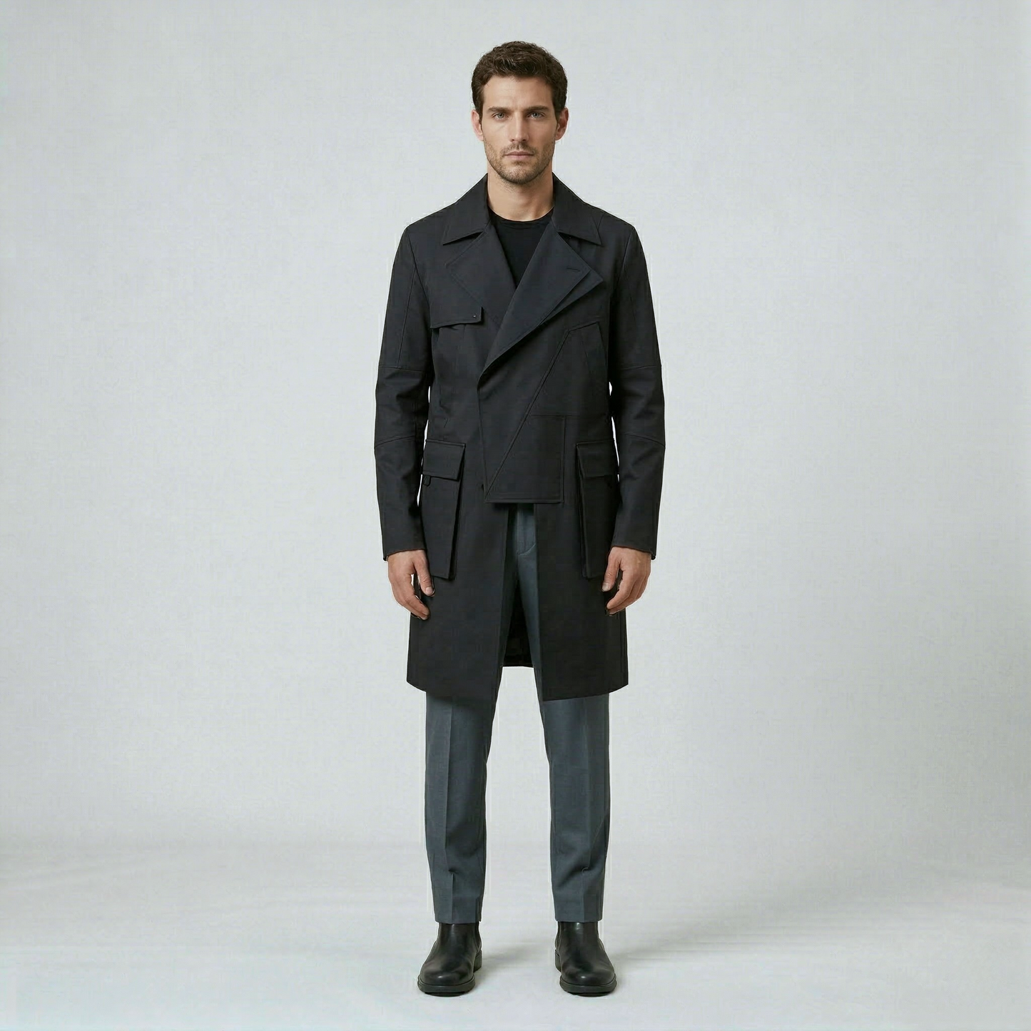 Structured Utility Long Coat