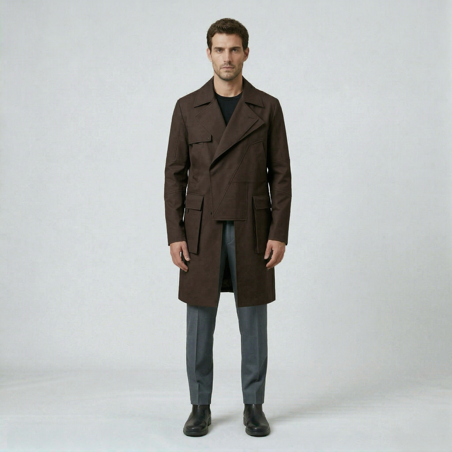 Structured Utility Long Coat