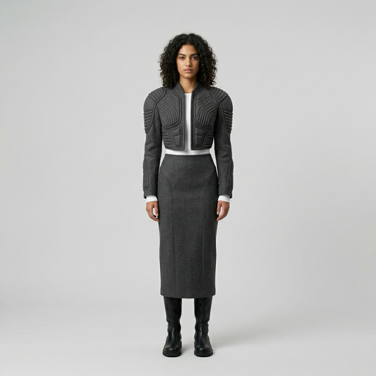 Structured Sculpted Cropped Jacket