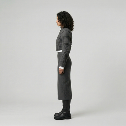 Structured Sculpted Cropped Jacket