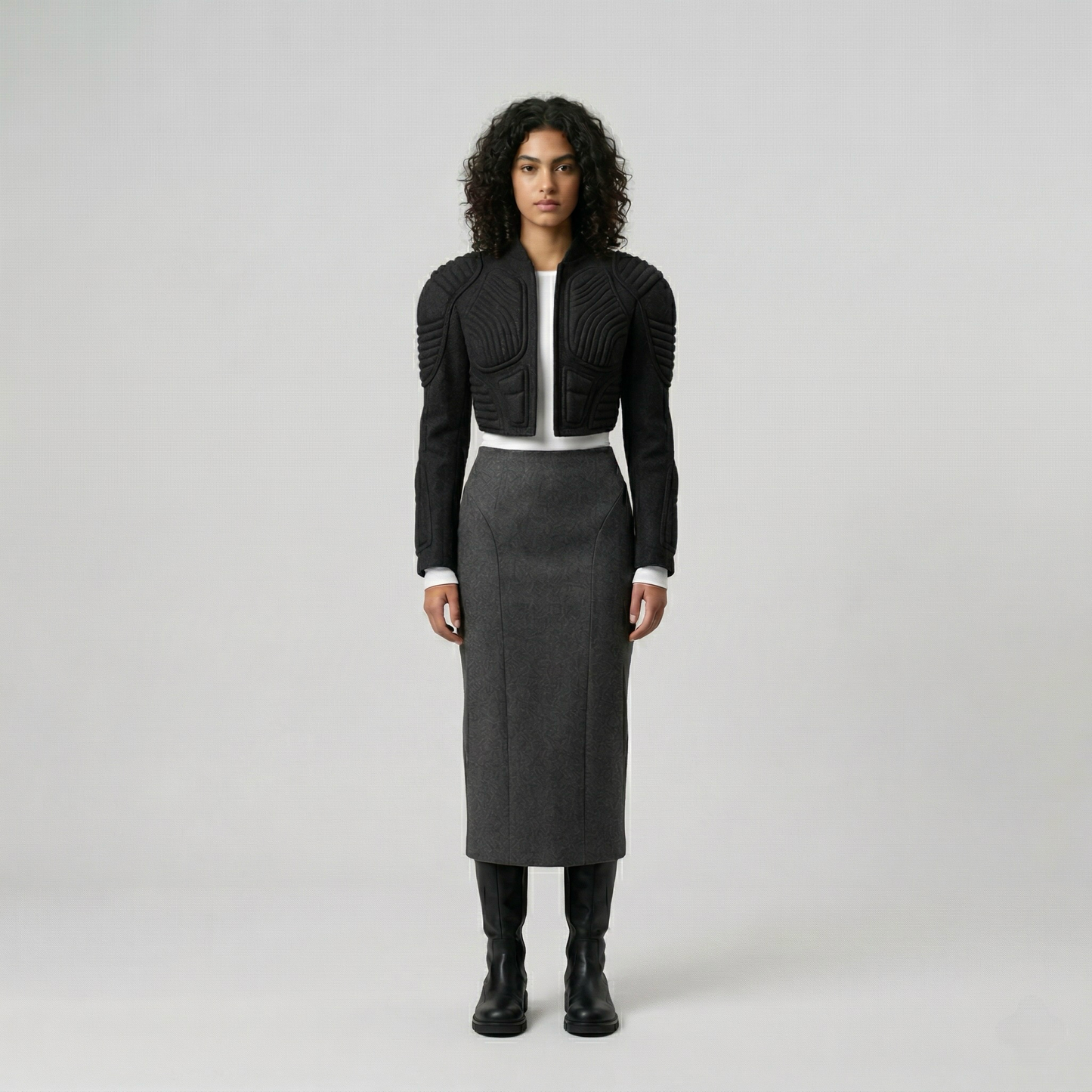 Structured Sculpted Cropped Jacket