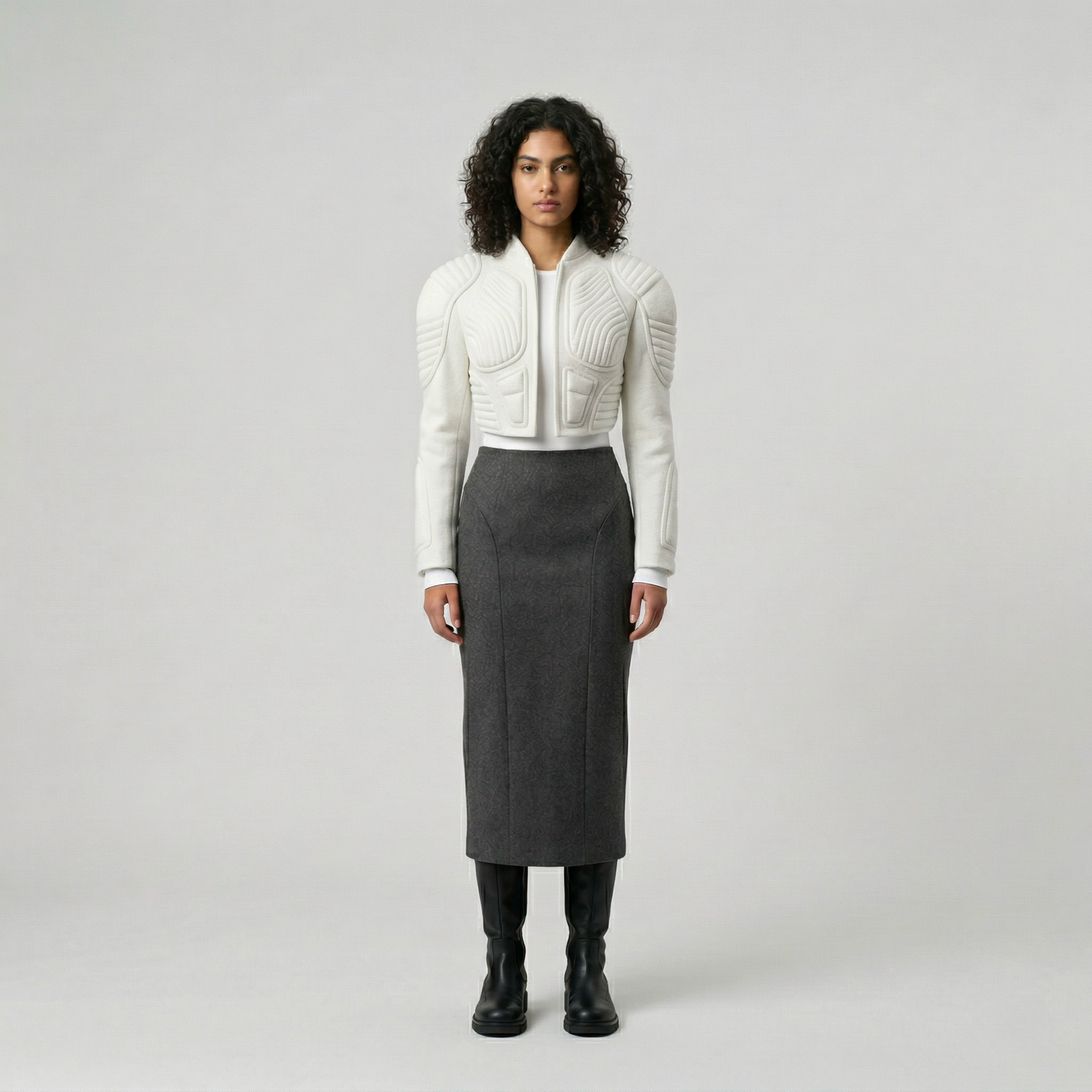 Structured Sculpted Cropped Jacket
