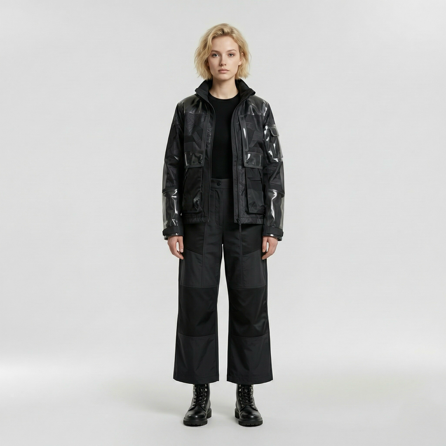 Transparent Utility Technical Jacket