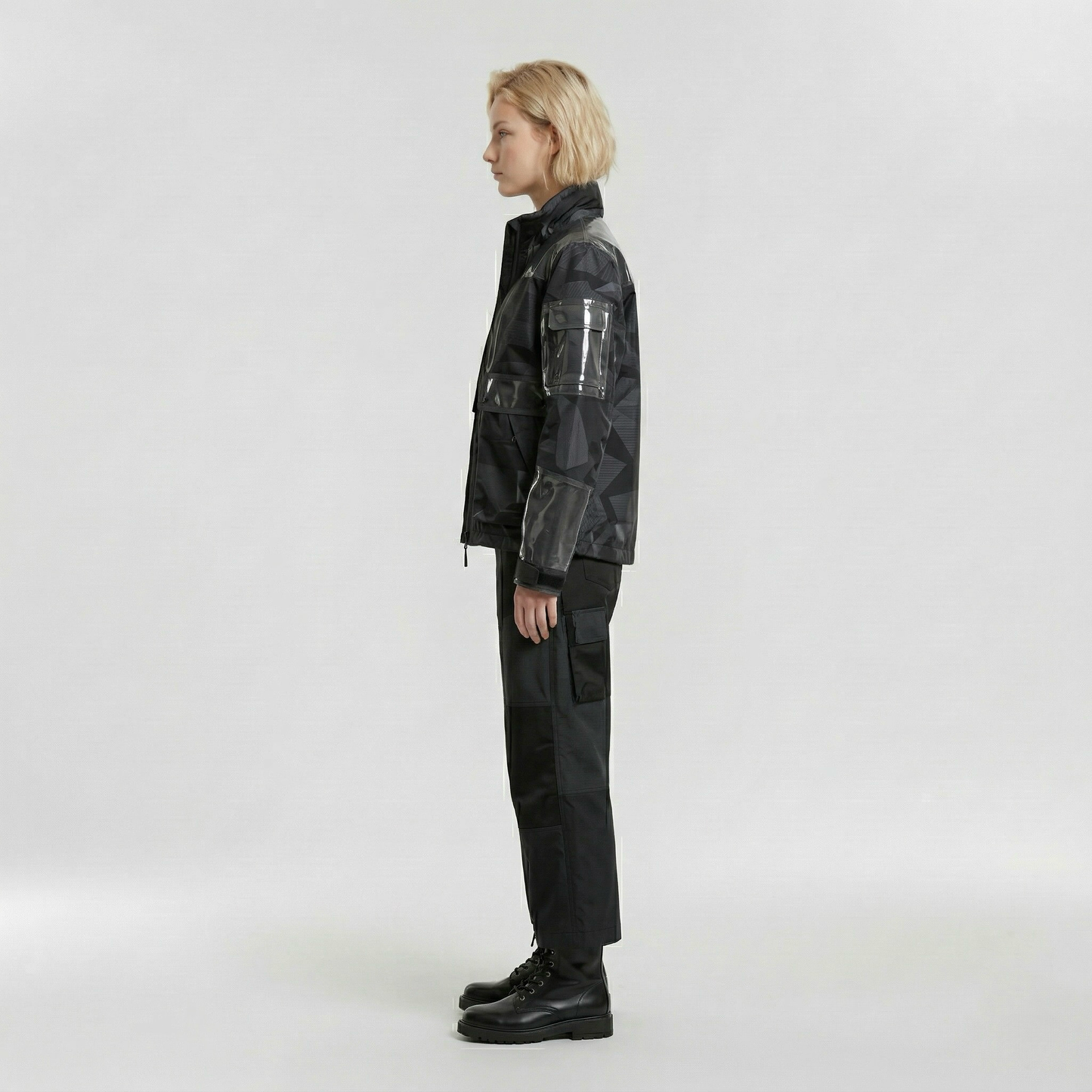 Transparent Utility Technical Jacket