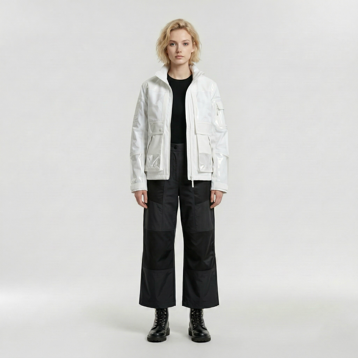 Transparent Utility Technical Jacket