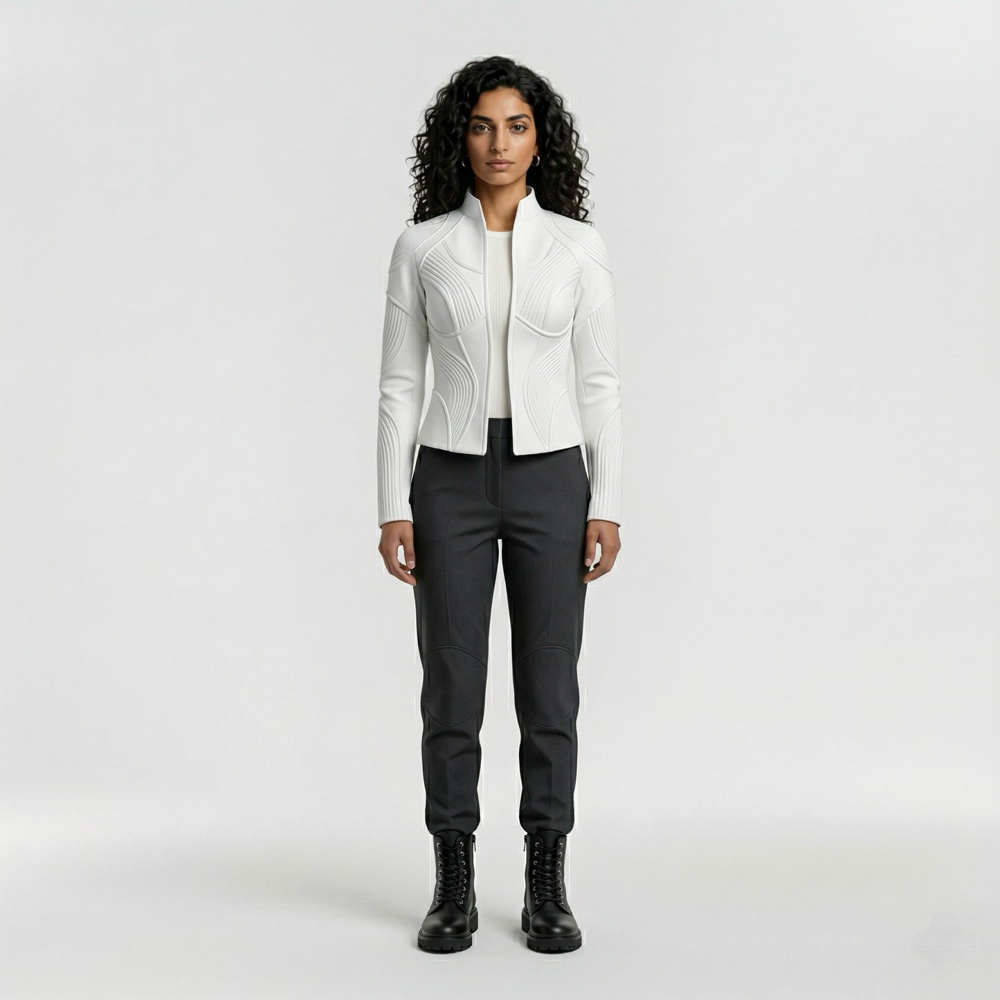 Sculpted Contour Panel Jacket