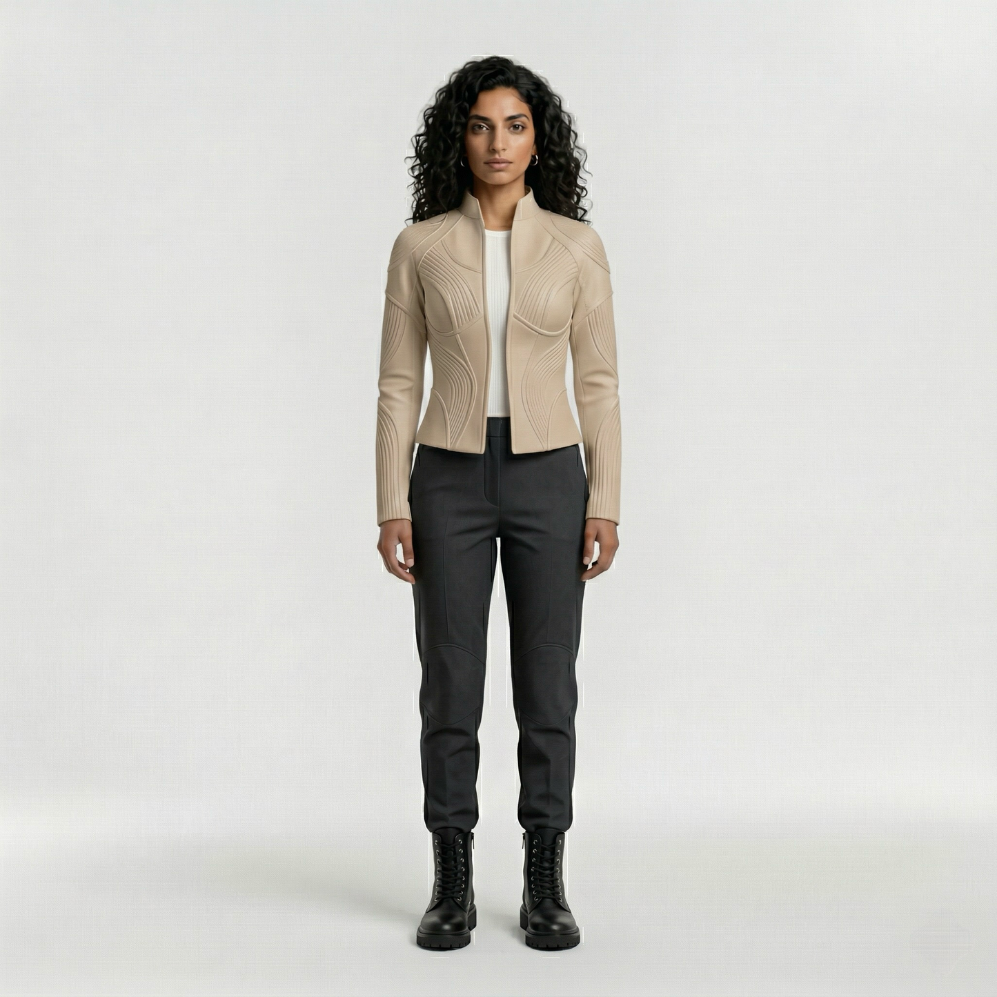 Sculpted Contour Panel Jacket