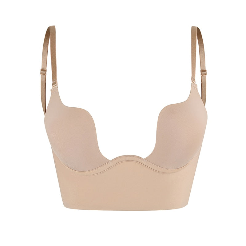 Deep Plunge Push-Up Bra with Seamless Support