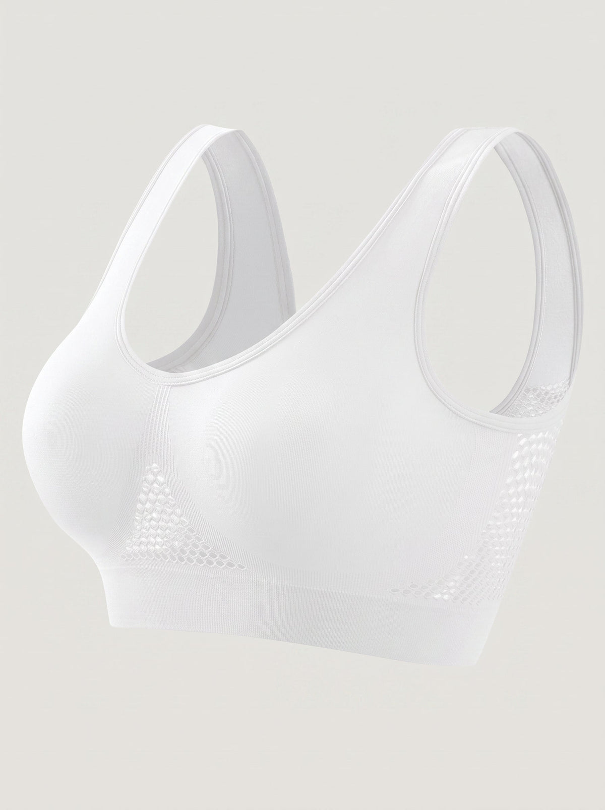 Seamless Racerback Sports Bra | Wireless Mesh Support for Workouts