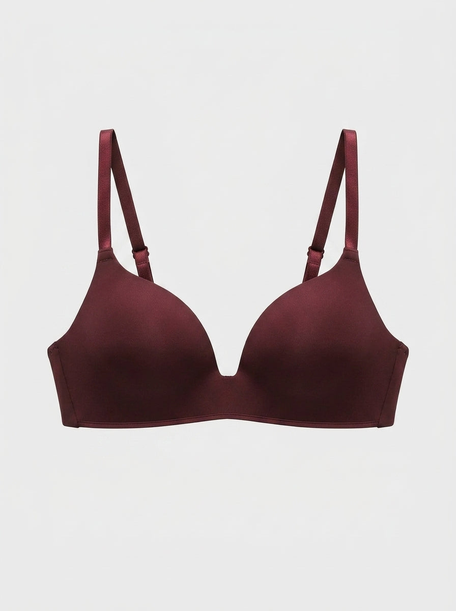 Seamless Padded Push-Up T-Shirt Bra | Smooth Plunge Lift & Comfort