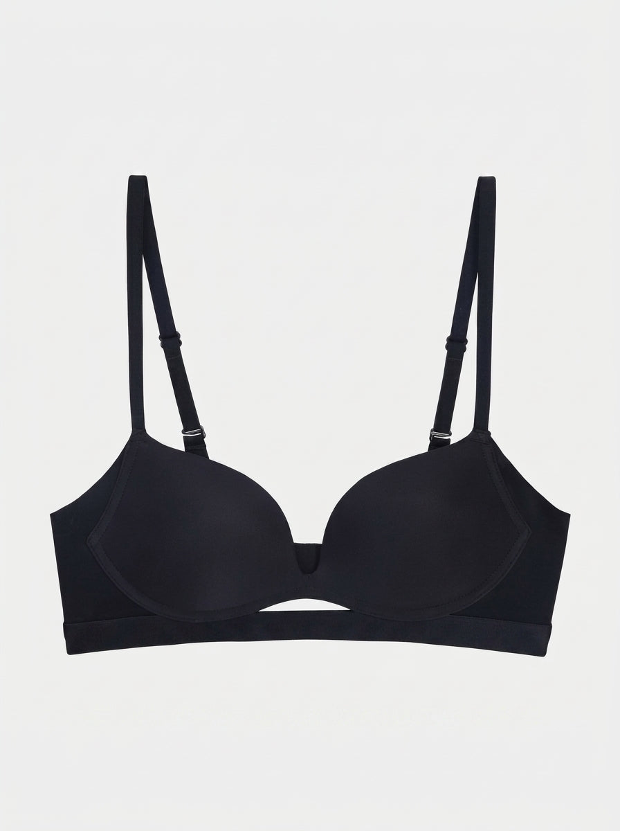 Wireless Push Up Bra | Seamless Plunge Lift & All-Day Comfort