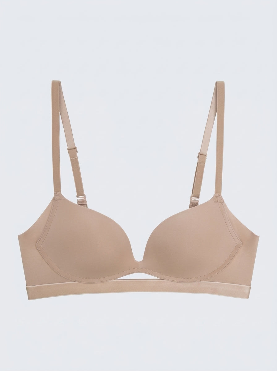 Wireless Push Up Bra | Seamless Plunge Lift & All-Day Comfort