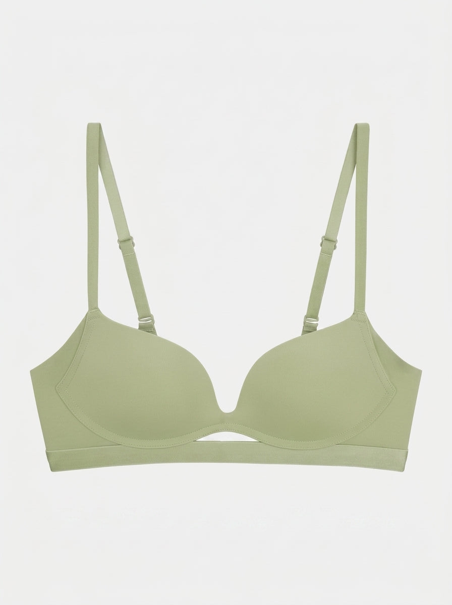 Wireless Push Up Bra | Seamless Plunge Lift & All-Day Comfort