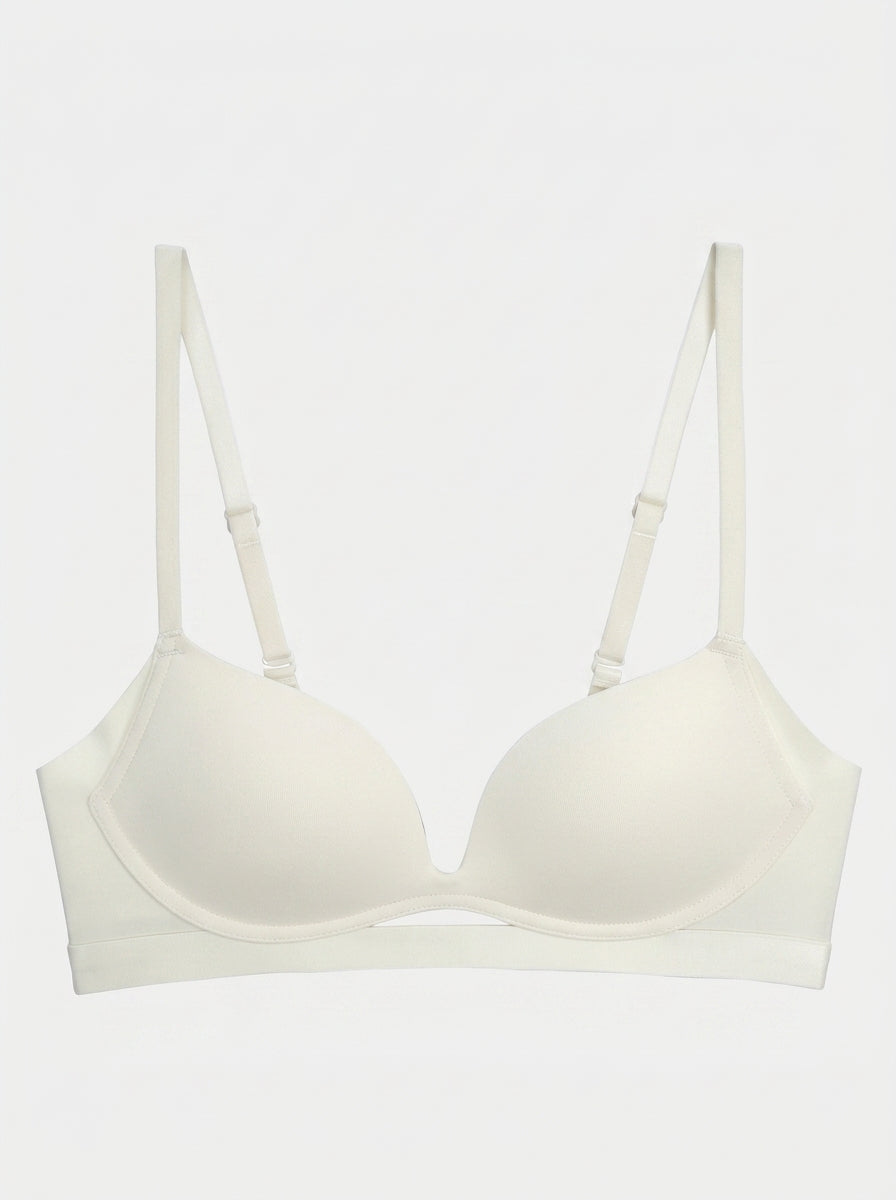 Wireless Push Up Bra | Seamless Plunge Lift & All-Day Comfort