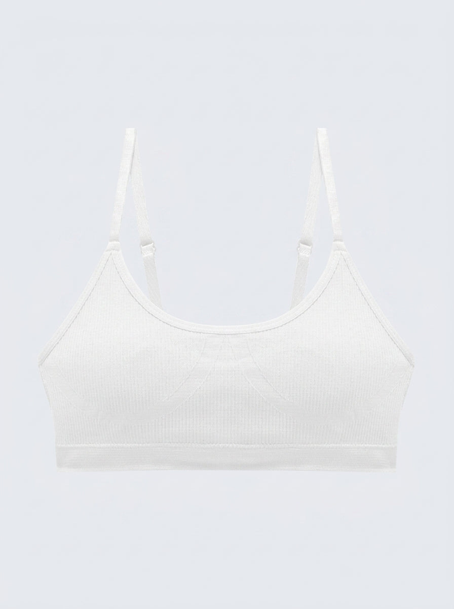 Seamless Ribbed Scoop Bralette | Wireless Comfort & Light Support