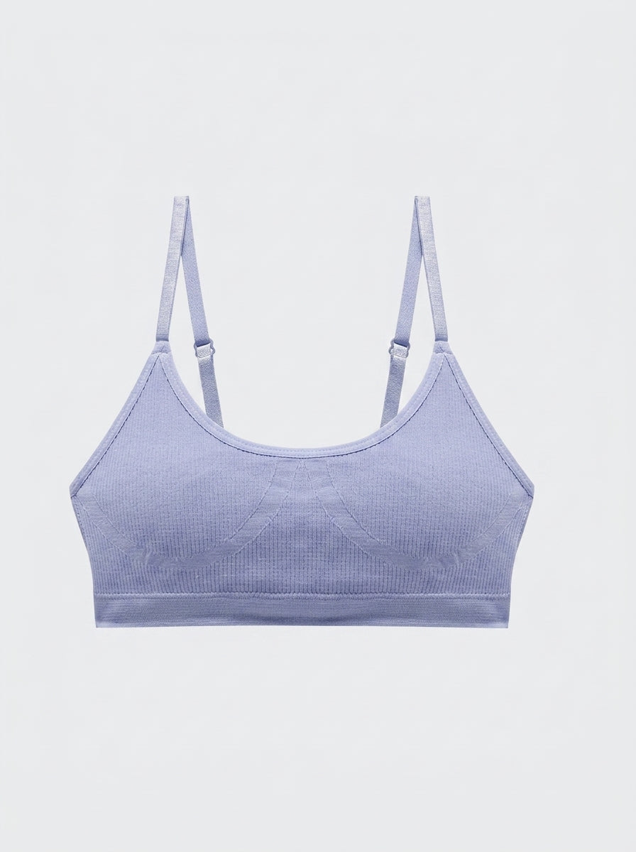 Seamless Ribbed Scoop Bralette | Wireless Comfort & Light Support