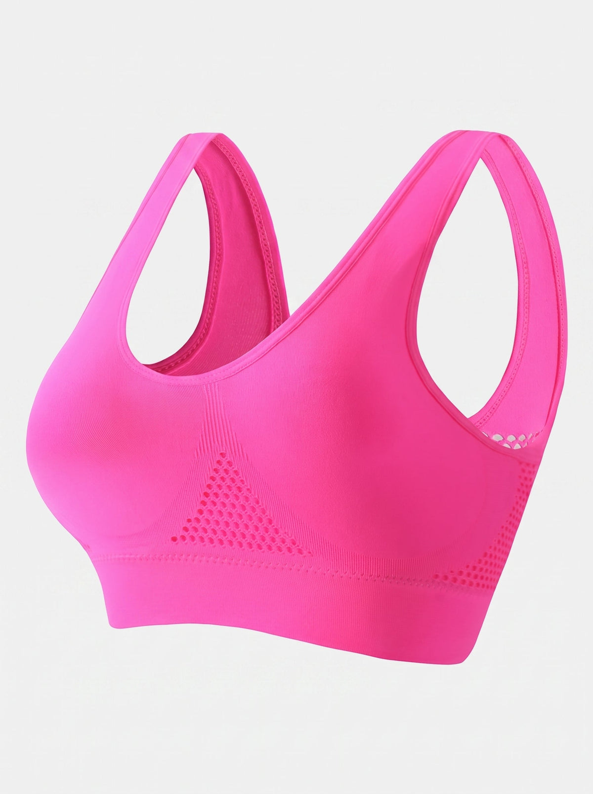 Seamless Racerback Sports Bra | Wireless Mesh Support for Workouts