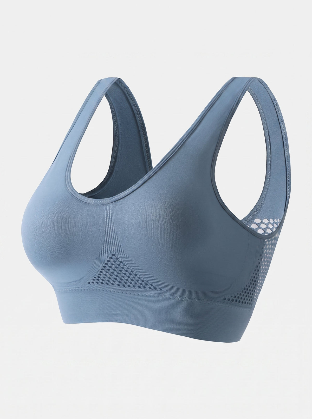Seamless Racerback Sports Bra | Wireless Mesh Support for Workouts