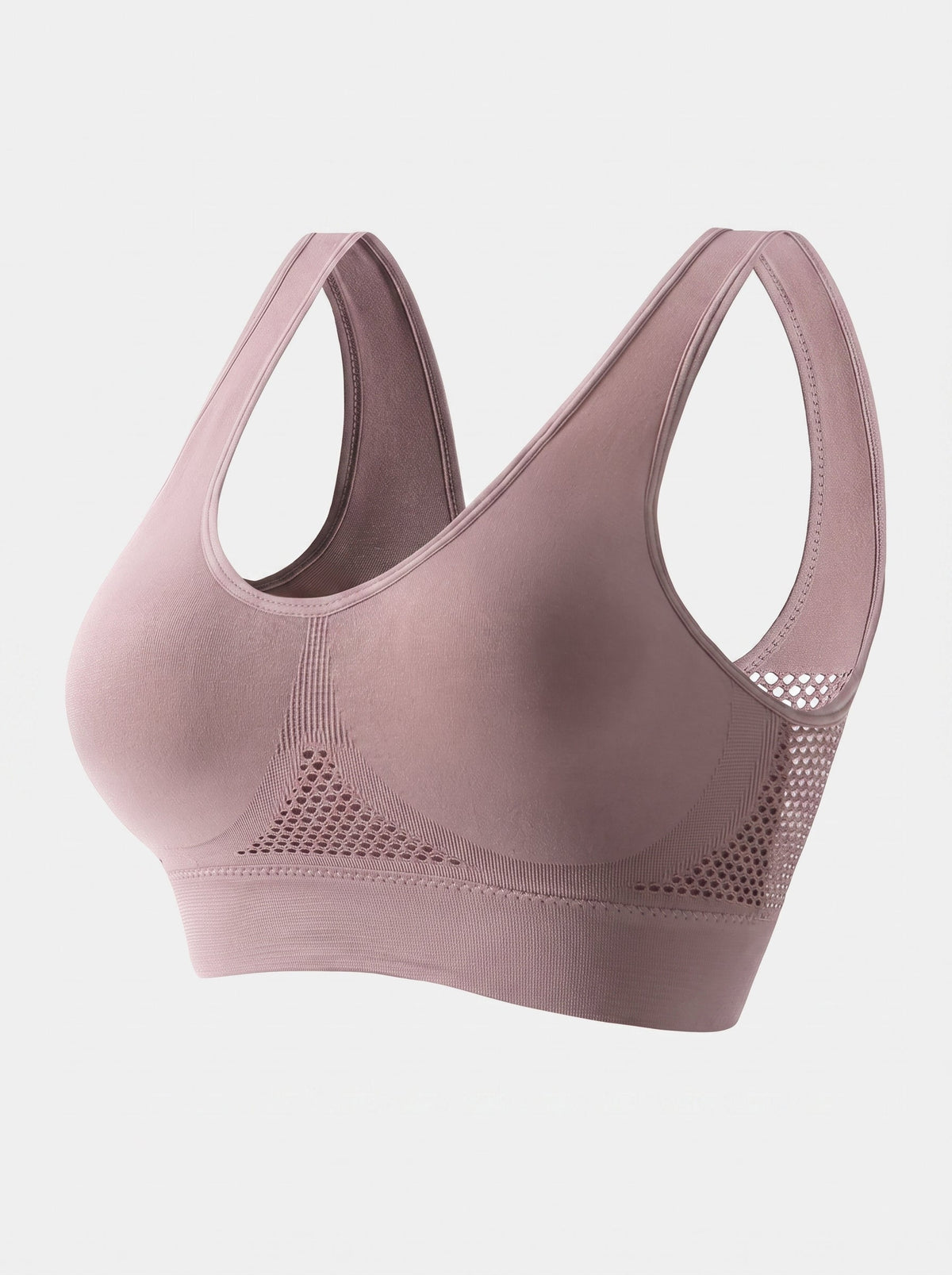 Seamless Racerback Sports Bra | Wireless Mesh Support for Workouts