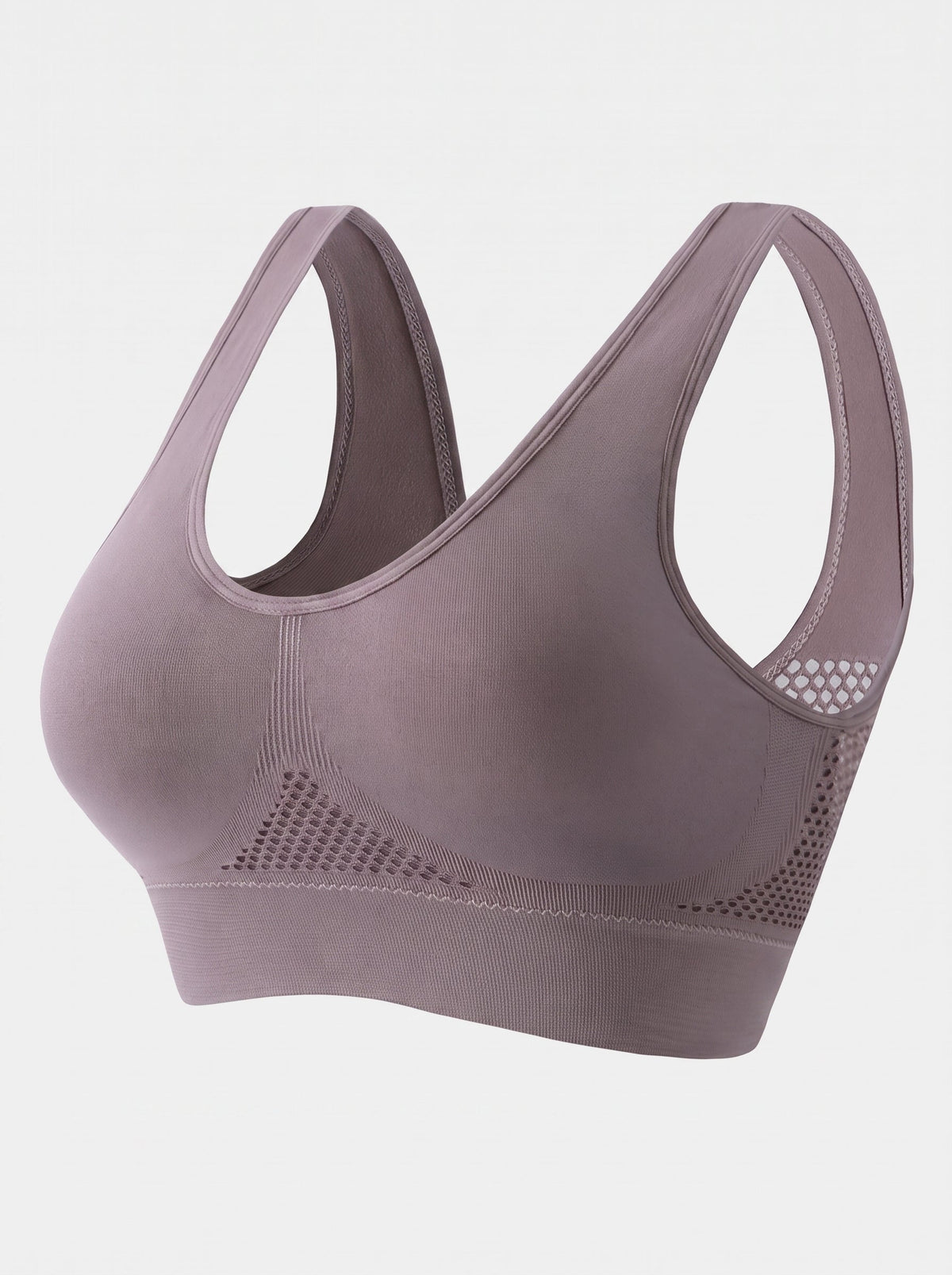 Seamless Racerback Sports Bra | Wireless Mesh Support for Workouts