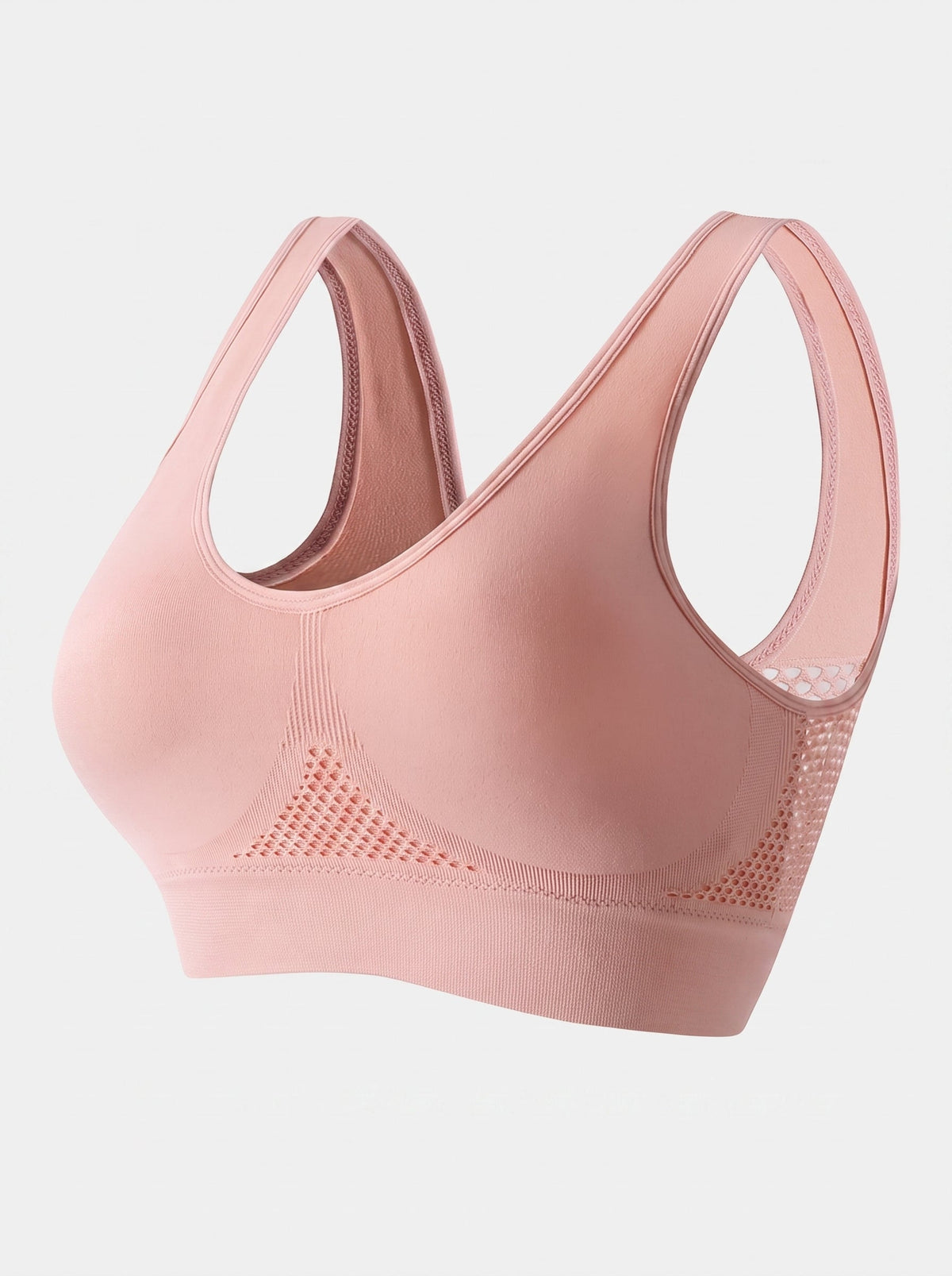 Seamless Racerback Sports Bra | Wireless Mesh Support for Workouts