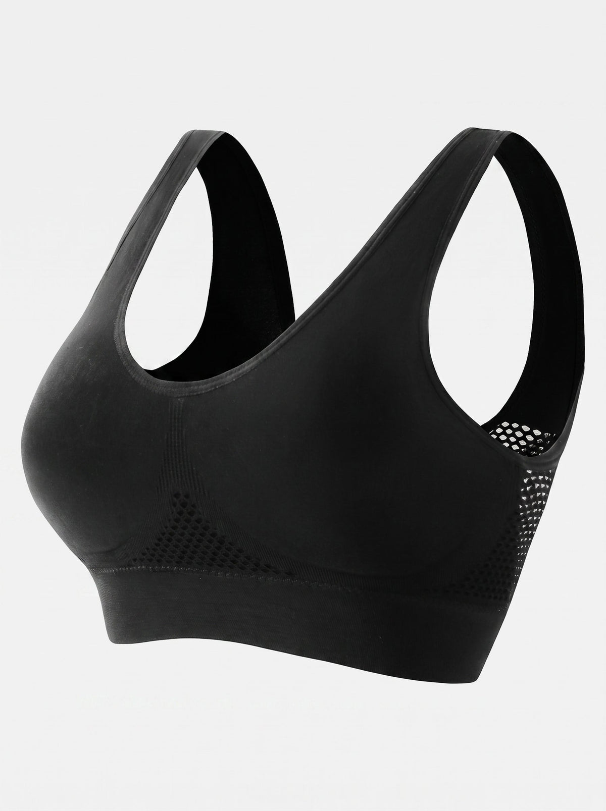Seamless Racerback Sports Bra | Wireless Mesh Support for Workouts