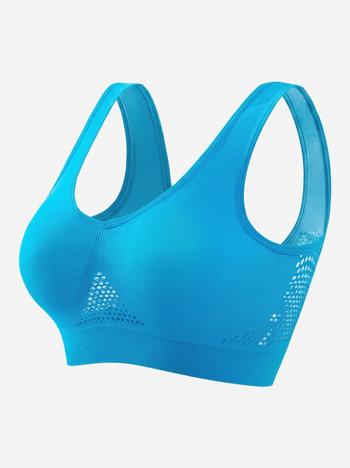 Seamless Racerback Sports Bra | Wireless Mesh Support for Workouts