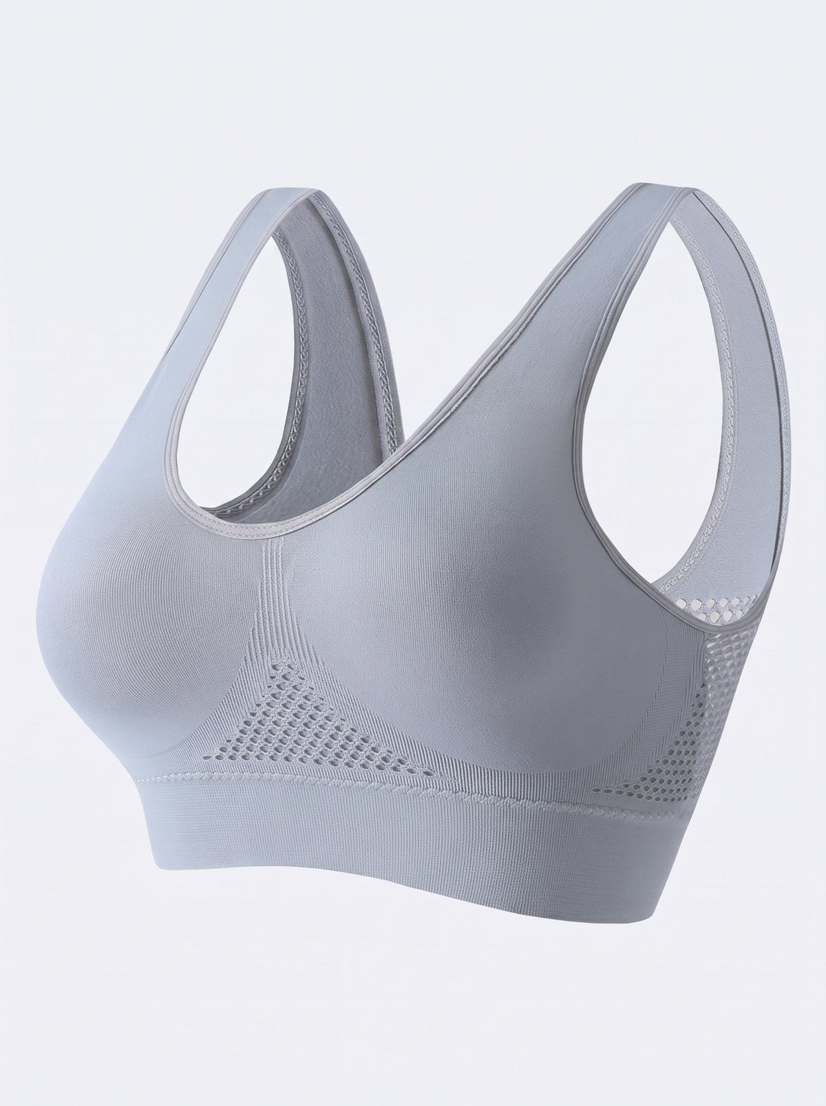 Seamless Racerback Sports Bra | Wireless Mesh Support for Workouts