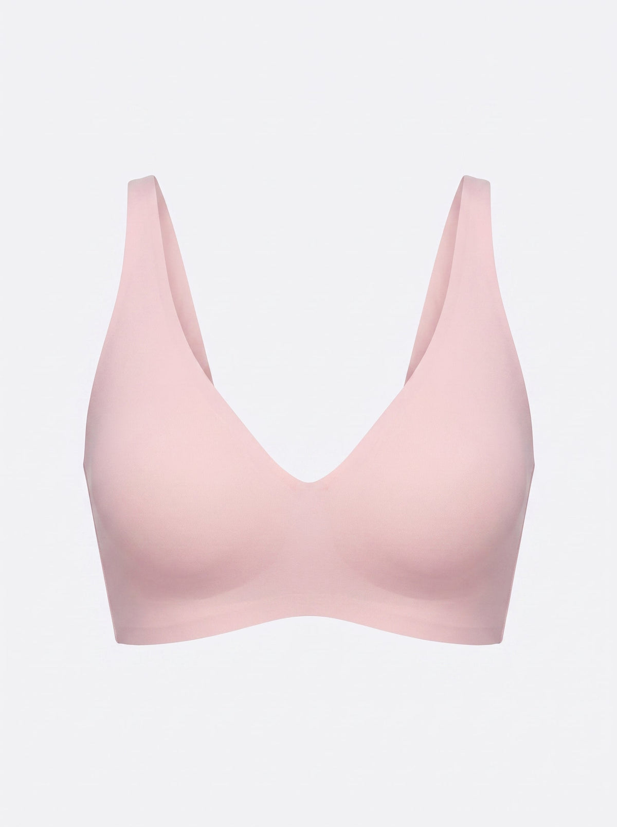 Soft Seamless Jelly-Cup Bra | Wireless Deep V-Neck Everyday Bra