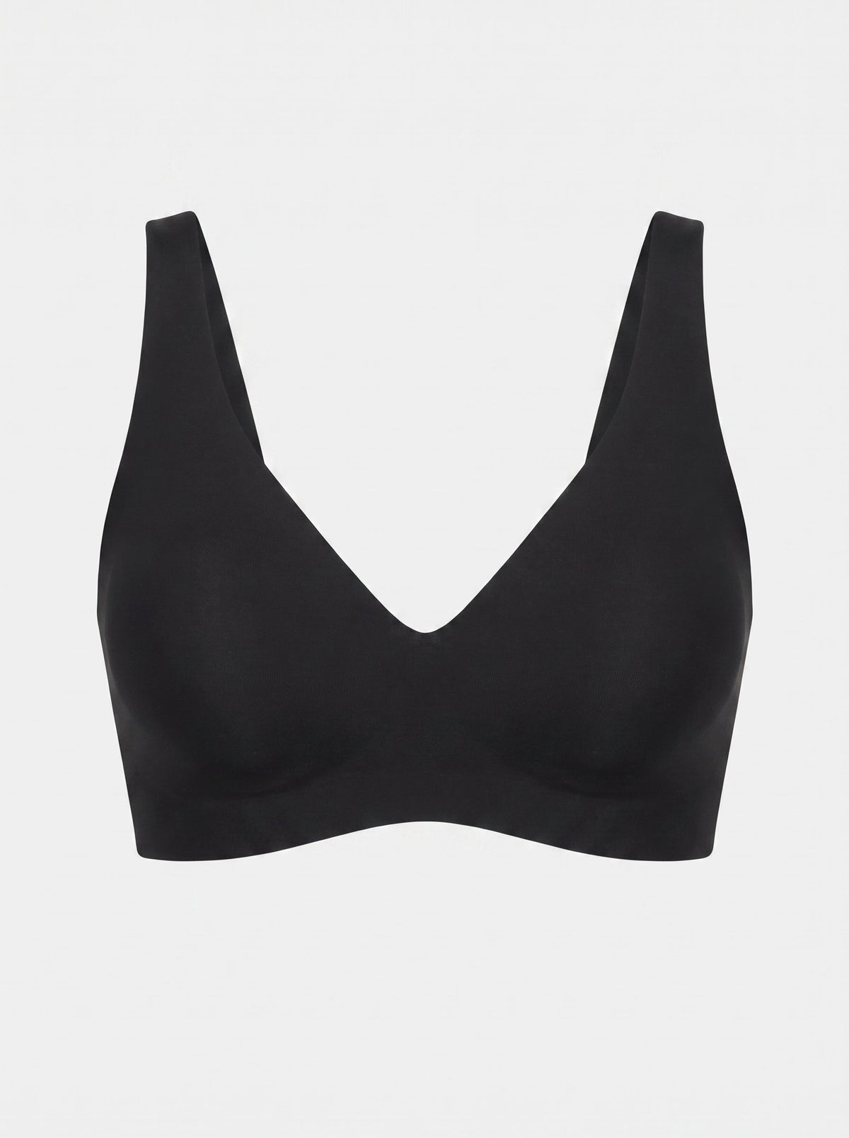 Soft Seamless Jelly-Cup Bra | Wireless Deep V-Neck Everyday Bra