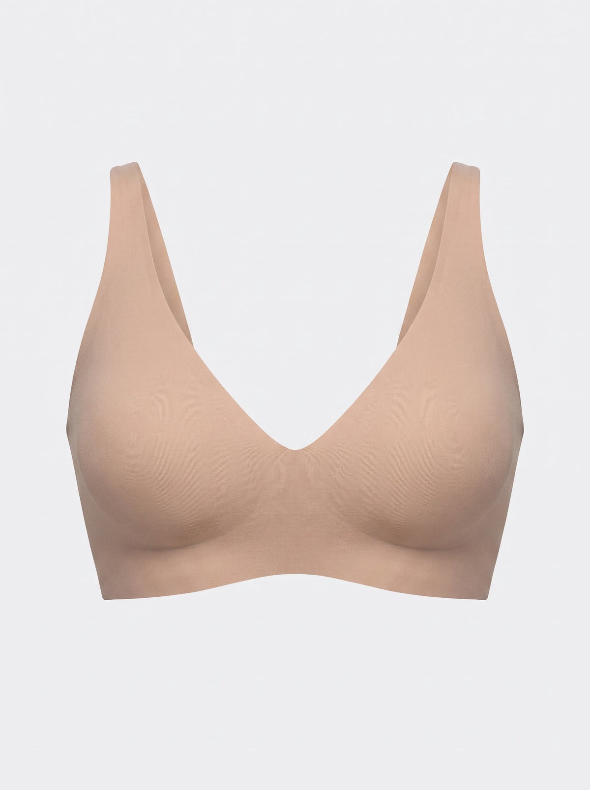 Soft Seamless Jelly-Cup Bra | Wireless Deep V-Neck Everyday Bra