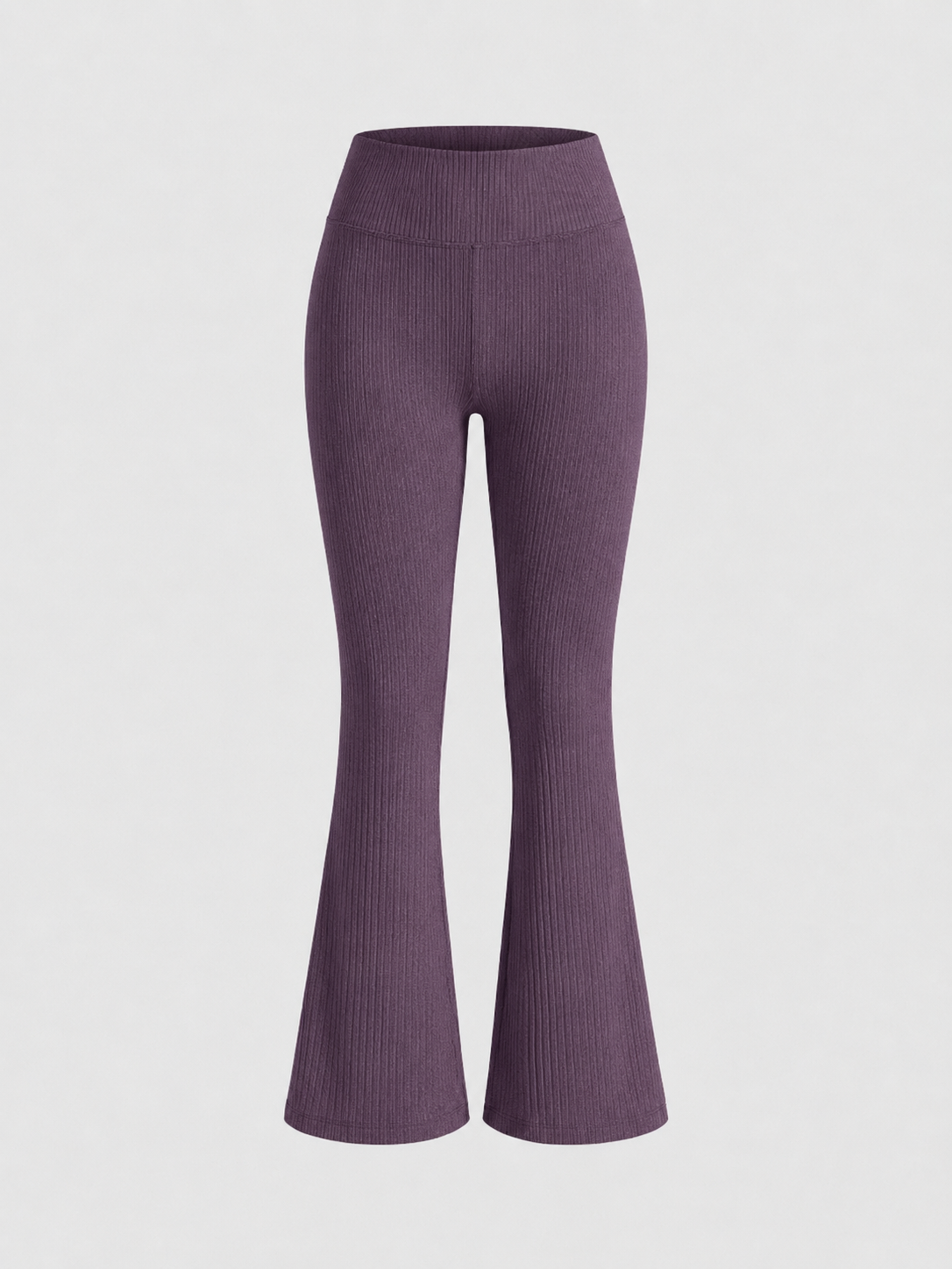 Ribbed High-Waisted Flare Leggings | Stretchy Bootcut Yoga Pants