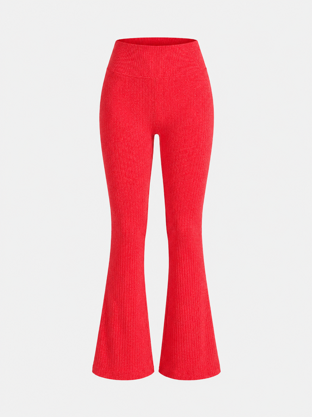 Ribbed High-Waisted Flare Leggings | Stretchy Bootcut Yoga Pants