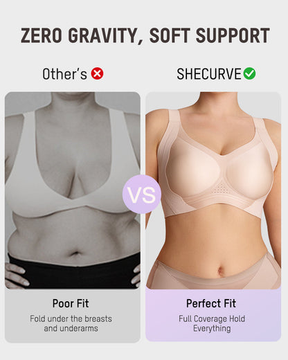Wireless Full Coverage Bra with Breathable Support | Seamless Everyday Comfort & Soft Lift