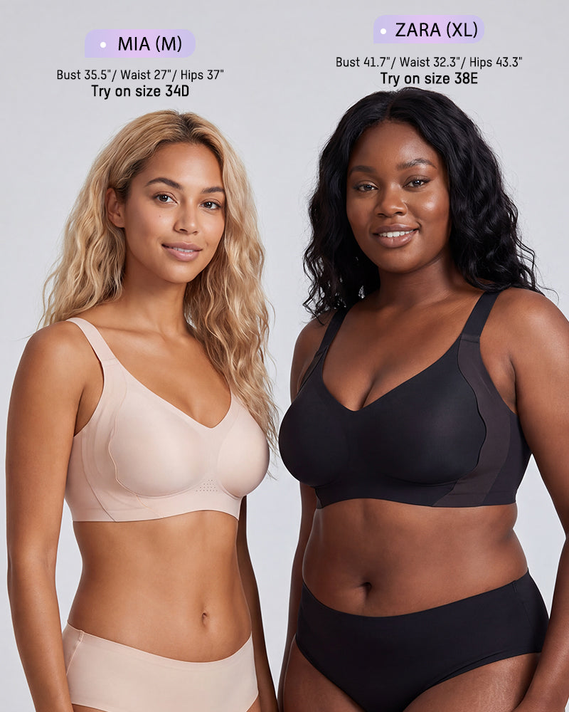 Wireless Full Coverage Bra with Breathable Support | Seamless Everyday Comfort & Soft Lift