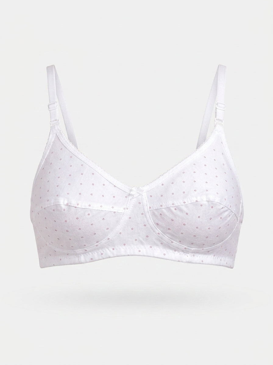 Polka Dot Wireless Everyday Bra | Full Coverage Soft Comfort